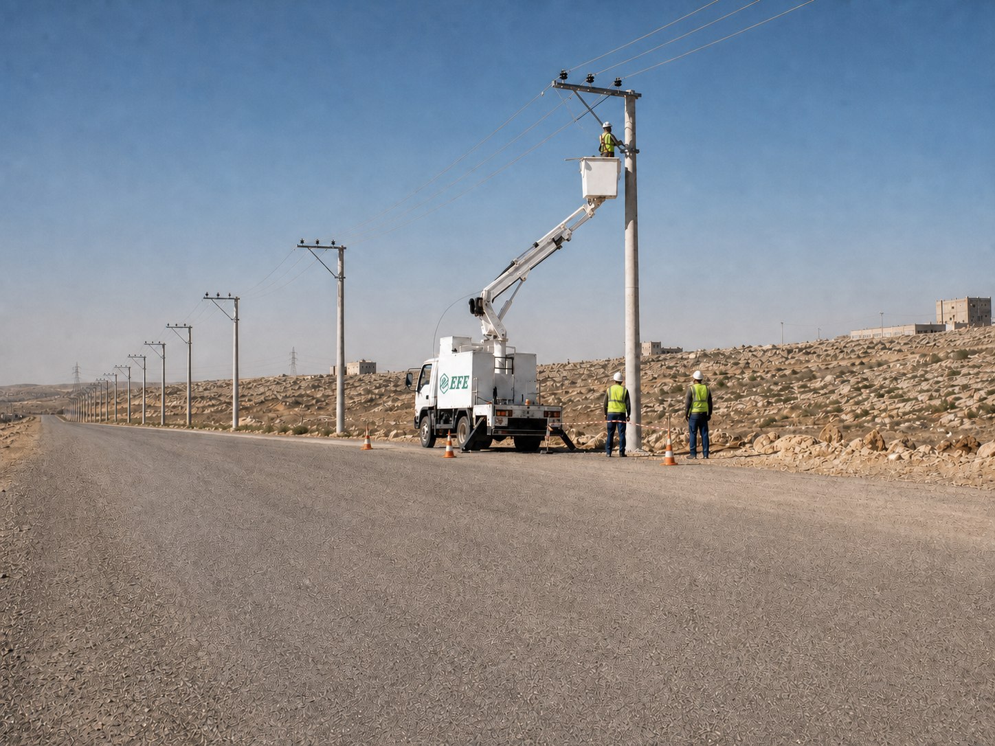 Sanayi sitesi beton elektrik direği uygulaması