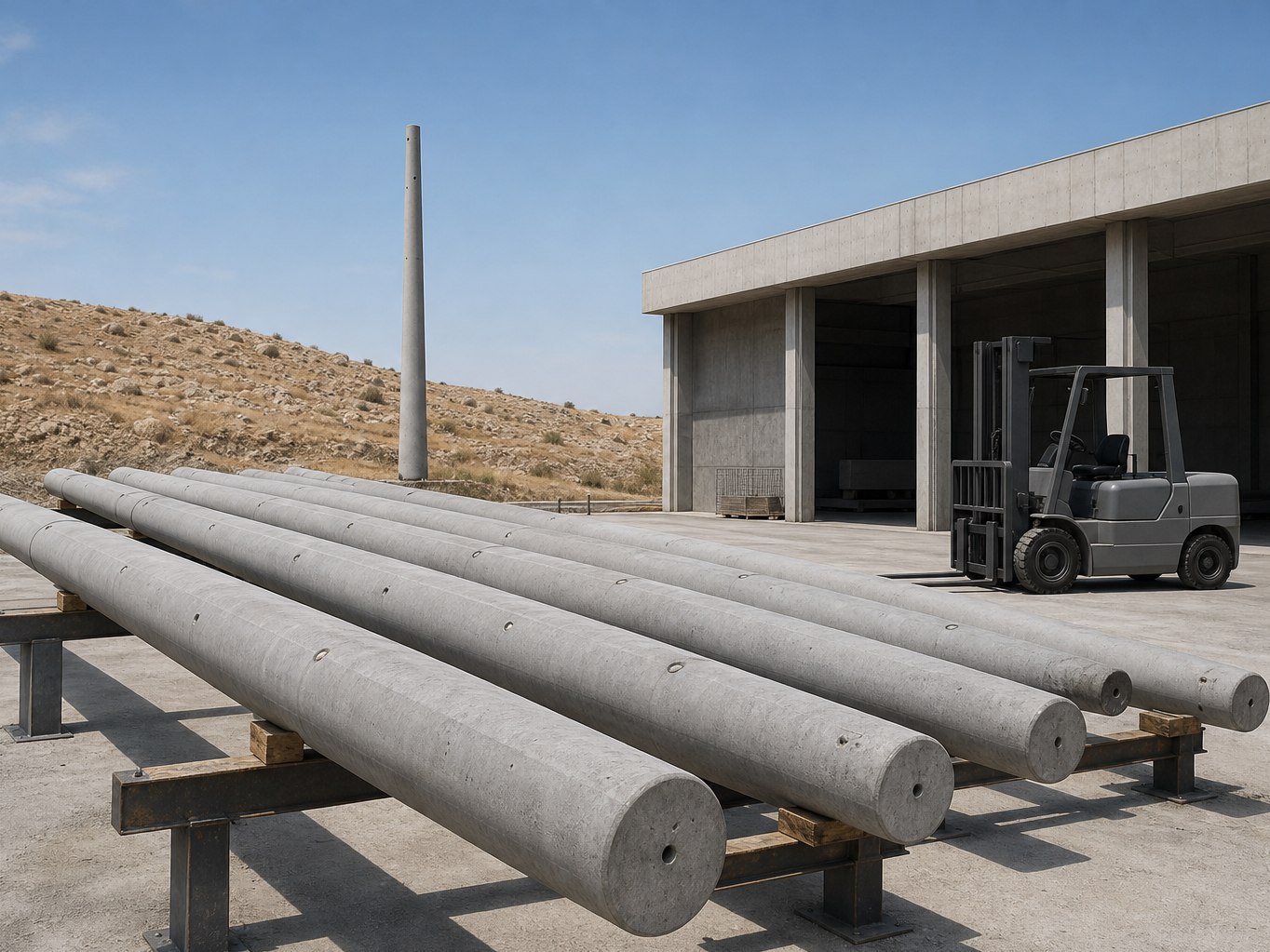 Tarım ve çevreleme uygulamaları için beton direk